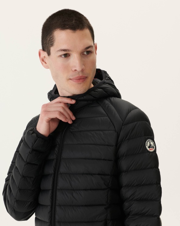 Hafif Kapüşonlu Ceket Noir Nico Jott
