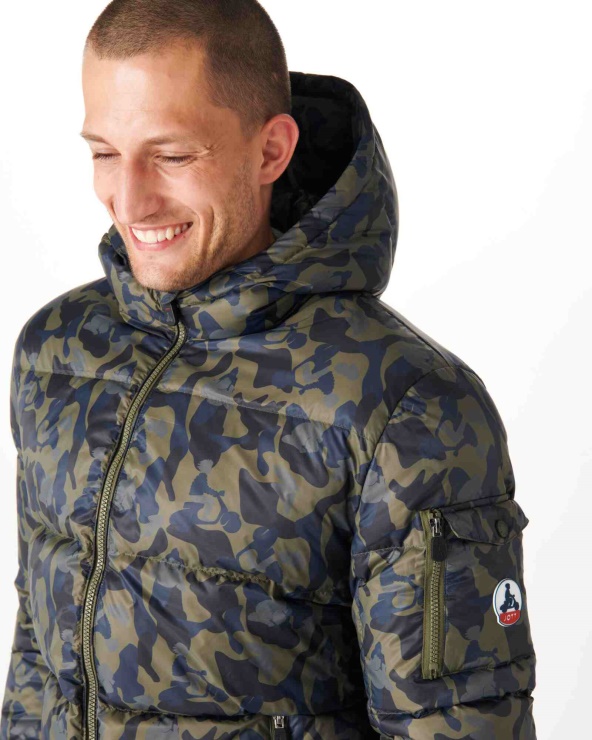 Jott Print Militaire Aşırı Soğuk Kapüşonlu Ceket Java