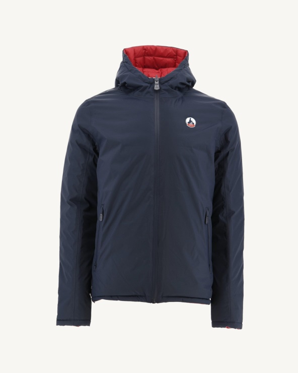 Jott Marine/rouge çift Taraflı Kapüşonlu şişme Ceket Bergen