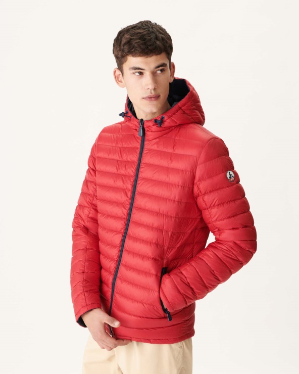 Jott Marine/rouge çift Taraflı Kapüşonlu şişme Ceket Bergen