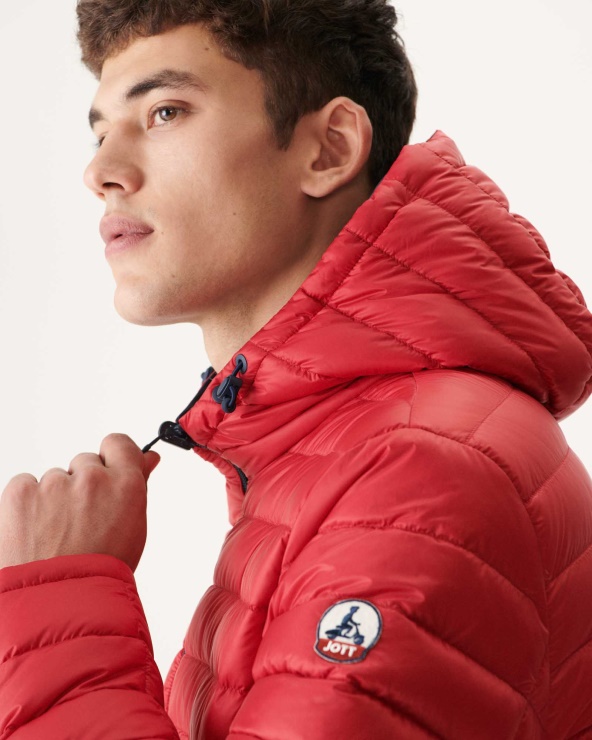 Jott Marine/rouge çift Taraflı Kapüşonlu şişme Ceket Bergen