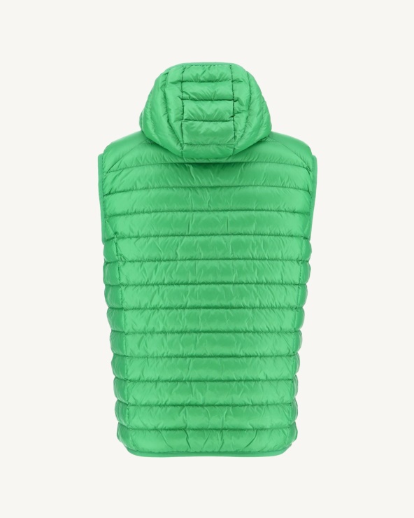 Jott Kapüşonlu Kolsuz Aşağı Ceket Vert Pat