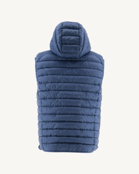 Jott Blue Jeans Kapüşonlu Kolsuz Aşağı Ceket Pat