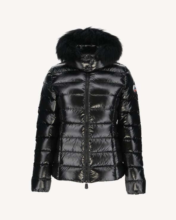 Aşırı Soğuk Lake Kapüşonlu Ceket Noir Luxe Jott
