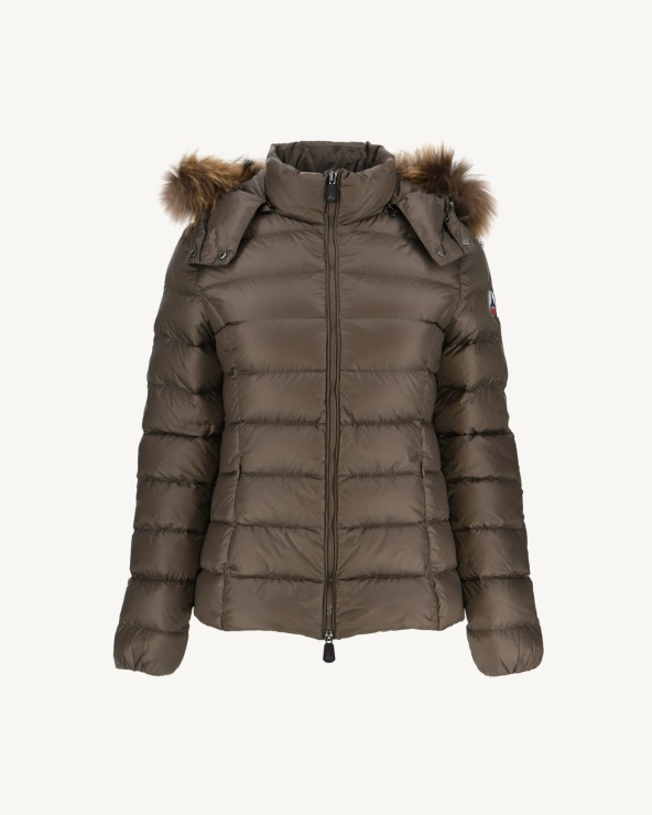 Jott Aşırı Soğuk Kapüşonlu Ceket Taupe Luxe