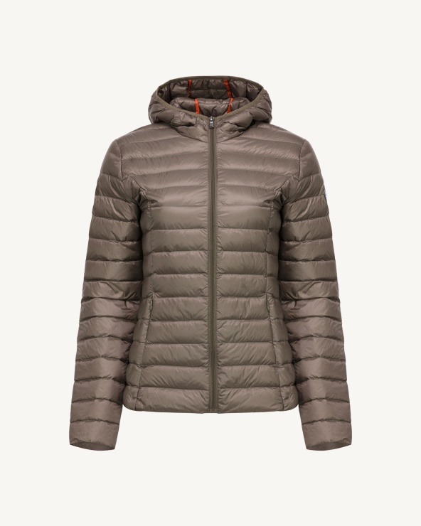 Jott Hafif Kapüşonlu Ceket Taupe Cloe