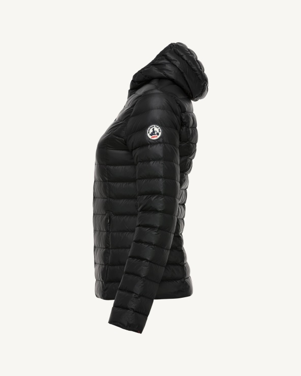 Hafif Kapüşonlu Ceket Noir Cloe Jott