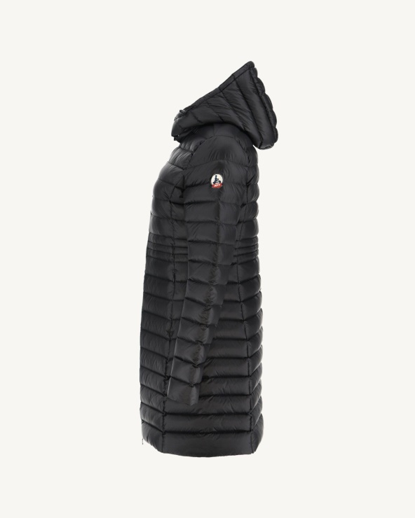 Uzun Kapüşonlu Ceket Noir Vero Jott