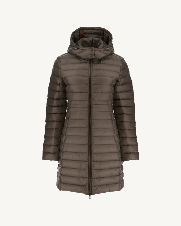 Jott Uzun Kapüşonlu Ceket Taupe Vero