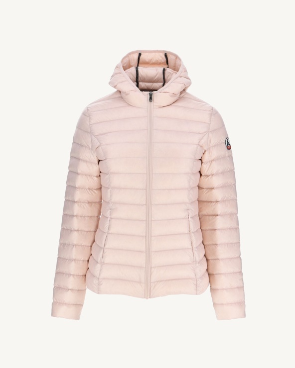 Hafif Kapüşonlu Ceket Pembe Soluk Cloe Jott