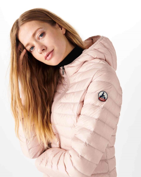 Hafif Kapüşonlu Ceket Pembe Soluk Cloe Jott