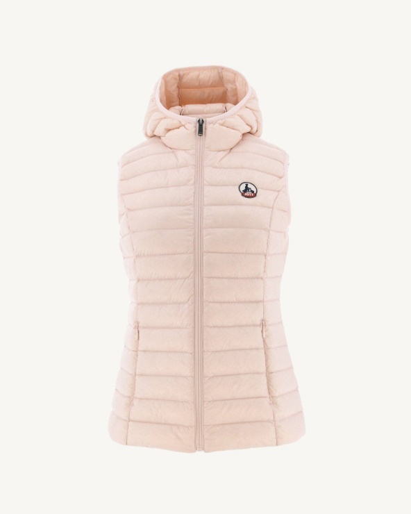 Jott Fashion Hafif Kolsuz Aşağı Ceket Yumuşak Pembe Mali