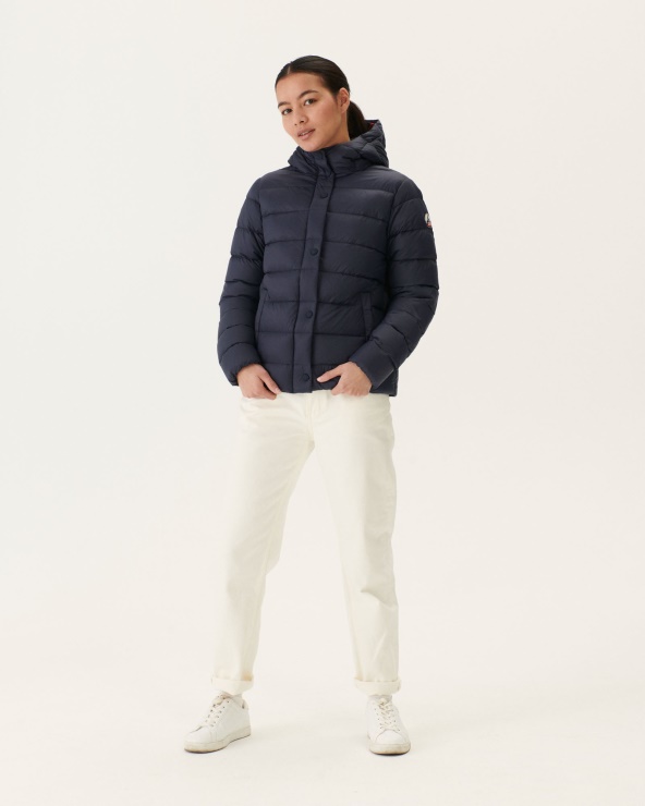 Jott Fashion Donanma Jane Düz Kapüşonlu Kirpi Ceket