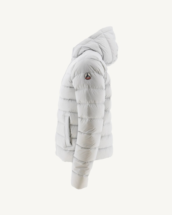 Yumuşak Gri Jane Düz Kapüşonlu Kirpi Ceket Jott Fashion