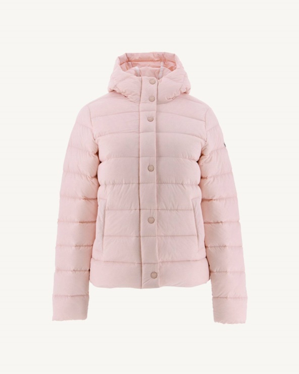 Jott Soft Pembe Jane Düz Kapüşonlu Kirpi Ceket