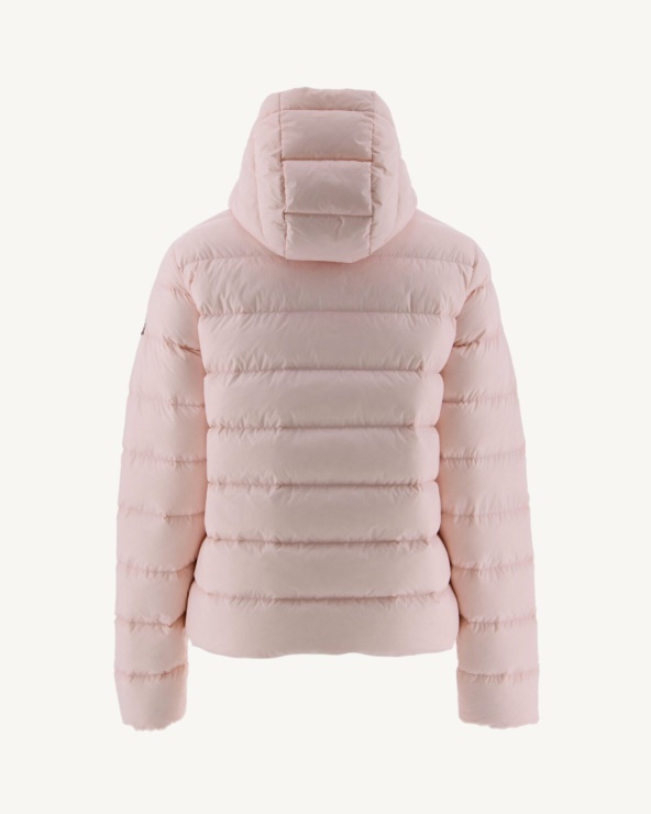 Jott Soft Pembe Jane Düz Kapüşonlu Kirpi Ceket